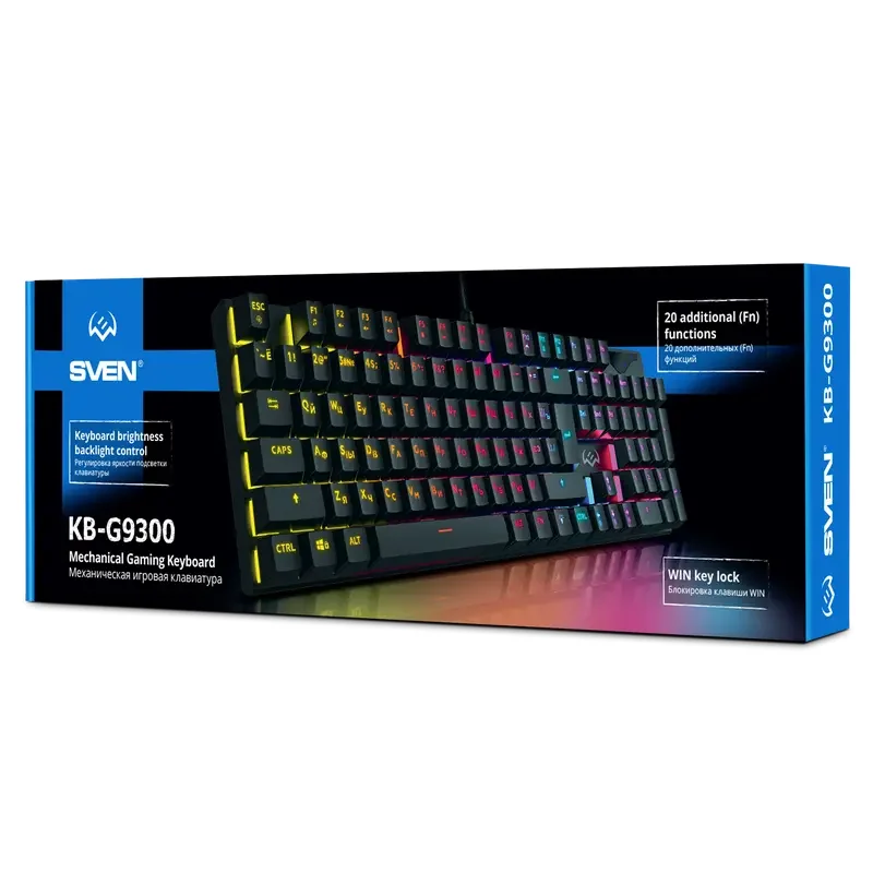 Клавиатура SVEN KB-G9300, Проводное, Чёрный — foto 2