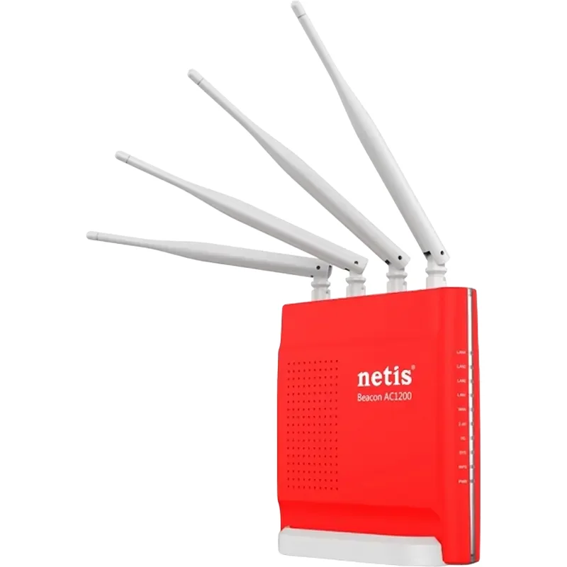 Router fără fir Netis WF2681, Roșu — foto 5