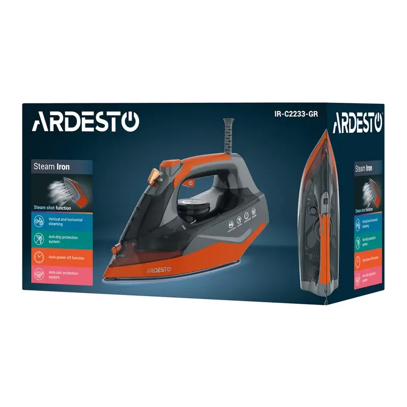 Fier de călcat Ardesto IR-C2233-GR, 2200W, Negru | Portocaliu — foto 5