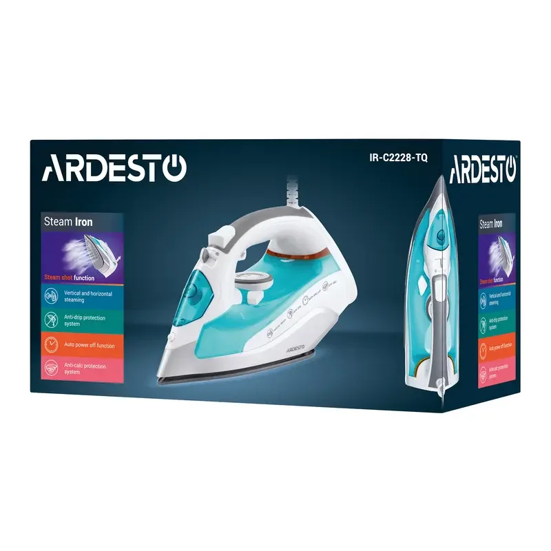 Fier de călcat Ardesto IR-C2228-TQ, 2200W, Albastru | Alb — foto 8