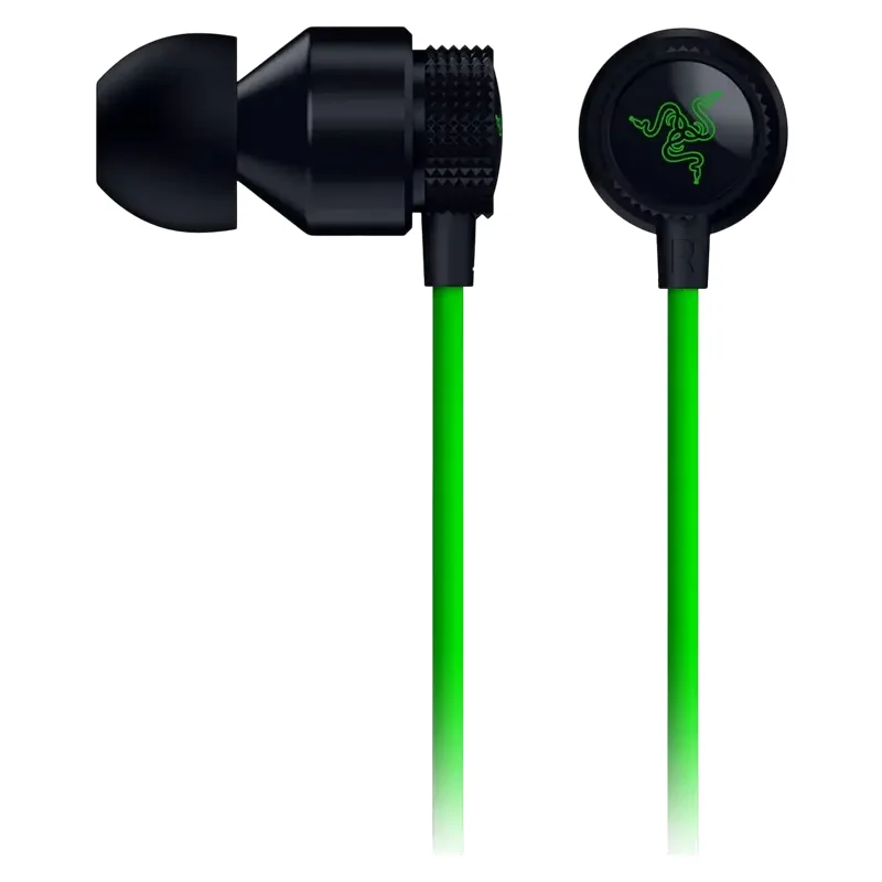 Gaming Headsets Razer Hammerhead V3, Wired Analog, Black | Green — foto 2
