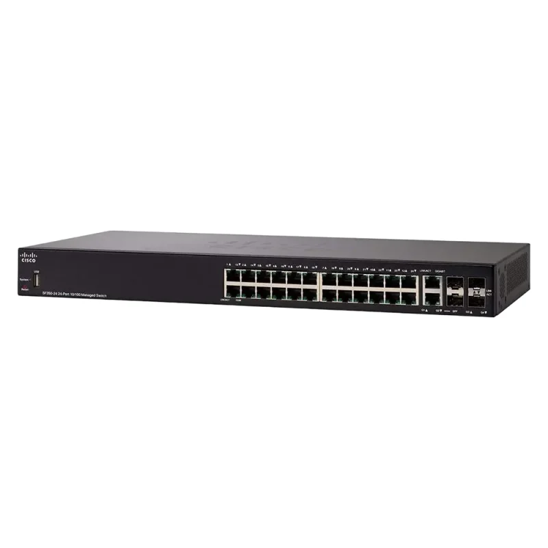 24-port 10/100Mbps Managed Switch Cisco SF350-24, 2xSFP, 2xSFP Combo — foto 3