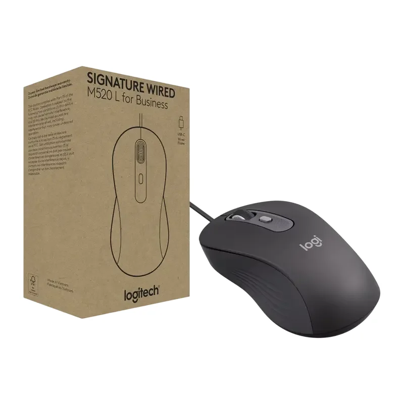 Mouse Logitech M520, Graphite — foto 5