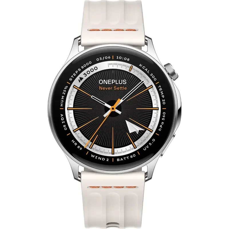 Ceas inteligent OnePlus Watch Lite, 45mm, Silver Steel — foto 2