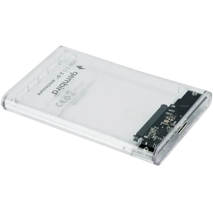 2.5" SATA HDD External Case (USB 3.0),  Transparent plastic, 9.5 mm, Gembird "EE2-U3S9-6" — foto 6