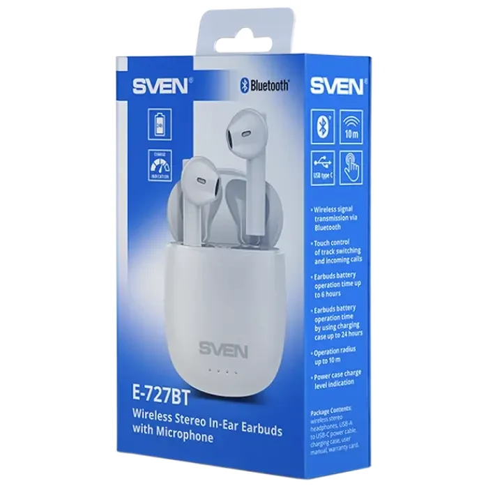 Headphones SVEN E-727BT, White — foto 2