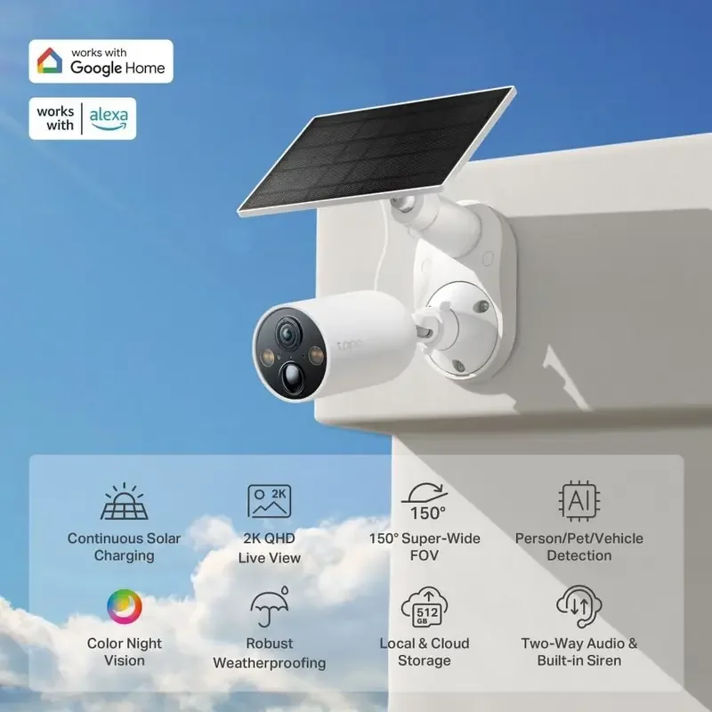TP-Link Outdoor TC85 KIT, 4Mpix, IP66, Battery Powered Security Camera + Solar Panel — foto 4