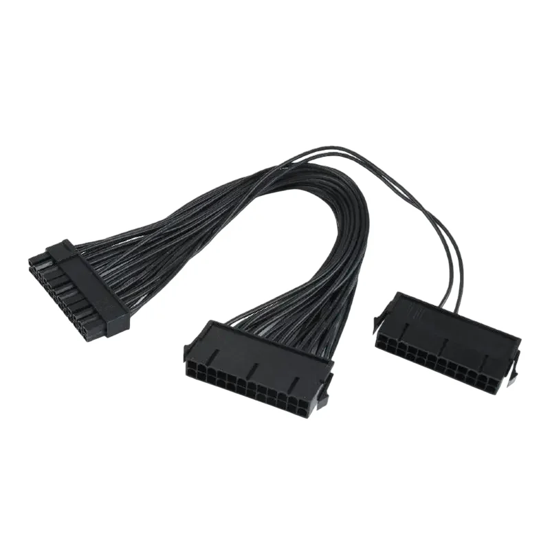 Cable, CC-PSU24-01 Dual 24-pin internal PC power extension cable, 0.3 m, Cablexpert — foto 2