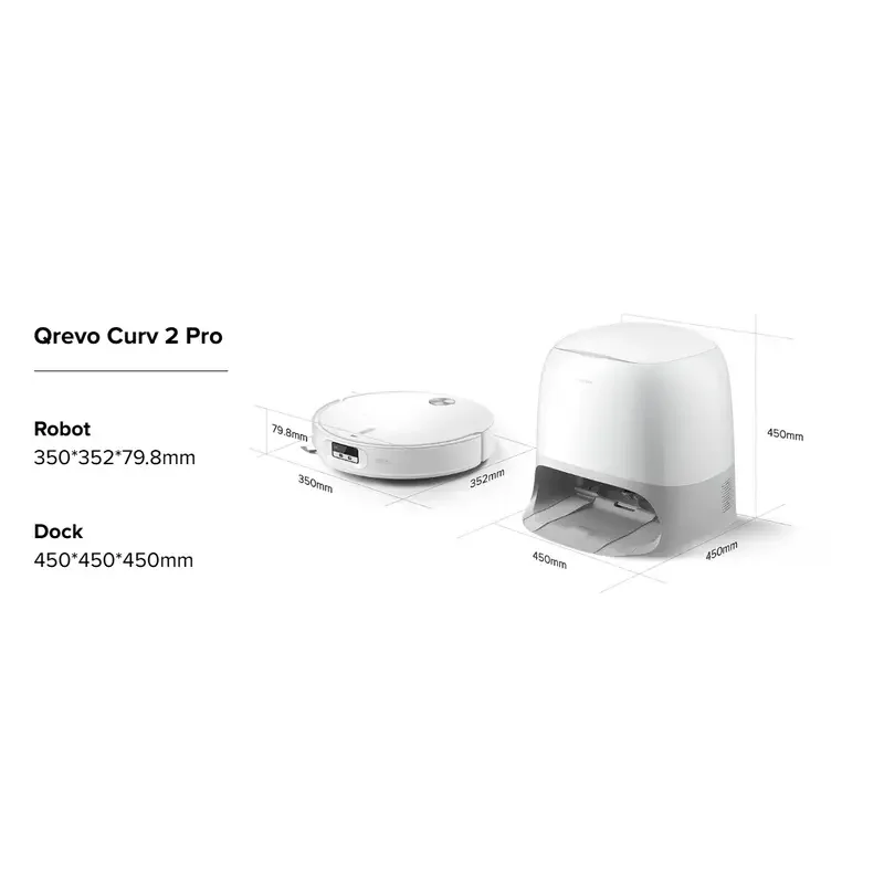 Aspirator Robot Roborock Qrevo Curv 2 Pro, Alb — foto 6