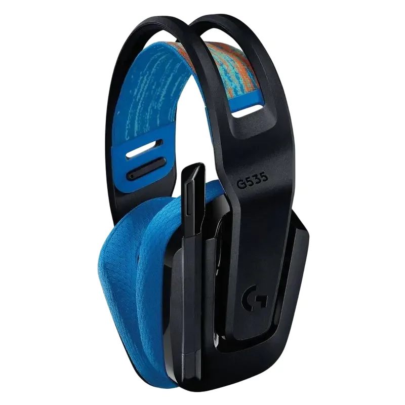 Игровая Гарнитура Logitech G535, Беспроводной, Черный | Синий — foto 2