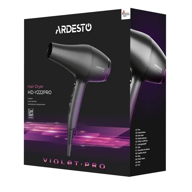 Hair Dryer Ardesto HD-Y222PRO Black — foto 8