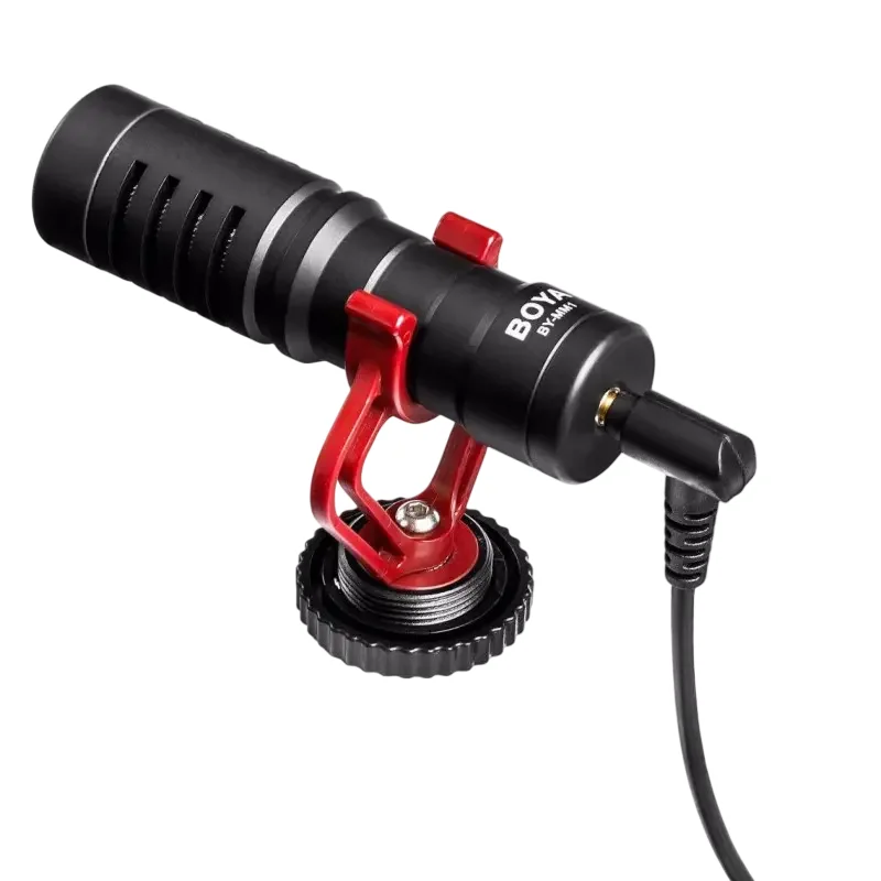 Microfon pentru camera Boya BY-MM1+, Cu fir, Negru — foto 7
