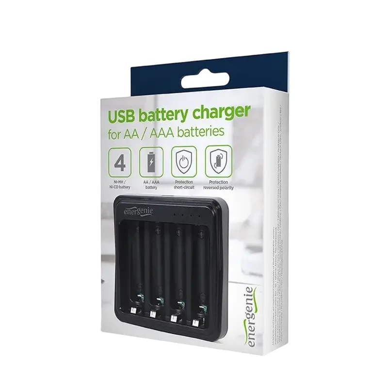 Battery Charger Gembird BC-USB-03, Black — foto 3
