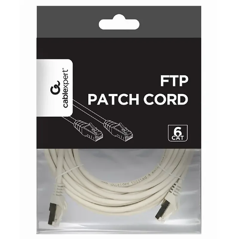 Patch cord Cablexpert PP6-10M, Cat6 FTP , 10m, Gri — foto 2