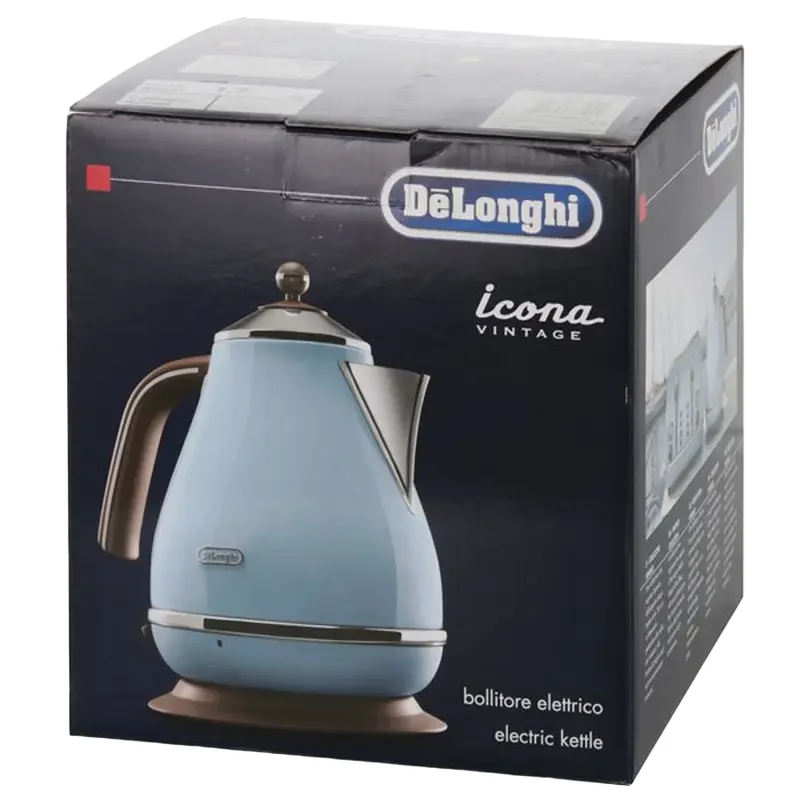 Electric Kettle DeLonghi KBOV 2001 AZ, Light Blue — foto 2