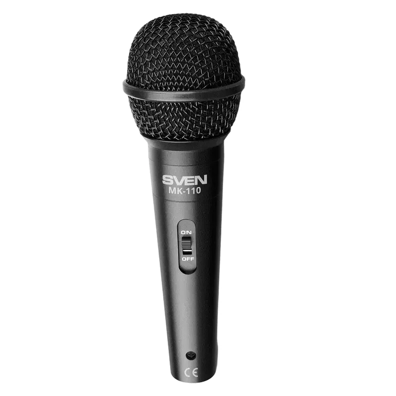 Microfon Karaoke SVEN MK-110, Cu fir, Negru — foto 4