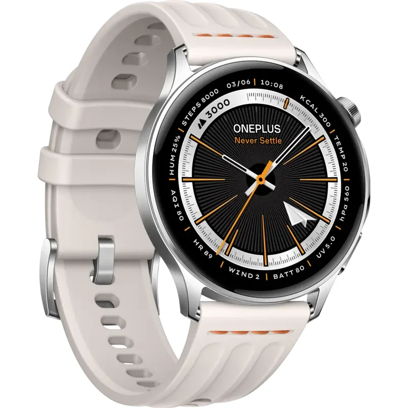 Ceas inteligent OnePlus Watch Lite, 45mm, Silver Steel — foto 3