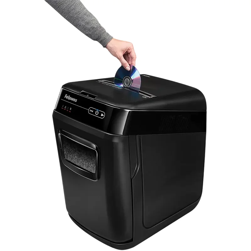 Fellowes  AutoMax™200M, DIN Level P-5, Cross 4x38mm, Paper feeder: 200sheets, Vol.32 lit. Paper Clip — foto 2