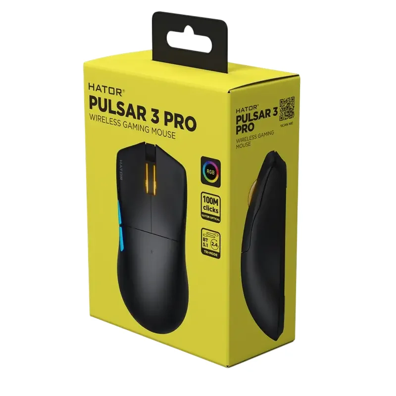 Gaming Mouse HATOR Pulsar 3 Pro, Negru — foto 5