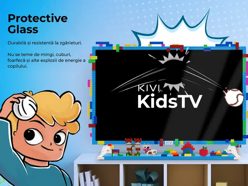 32" LED SMART Телевизор KIVI KidsTV, 1920x1080 FHD, Android TV, Синий — foto 8