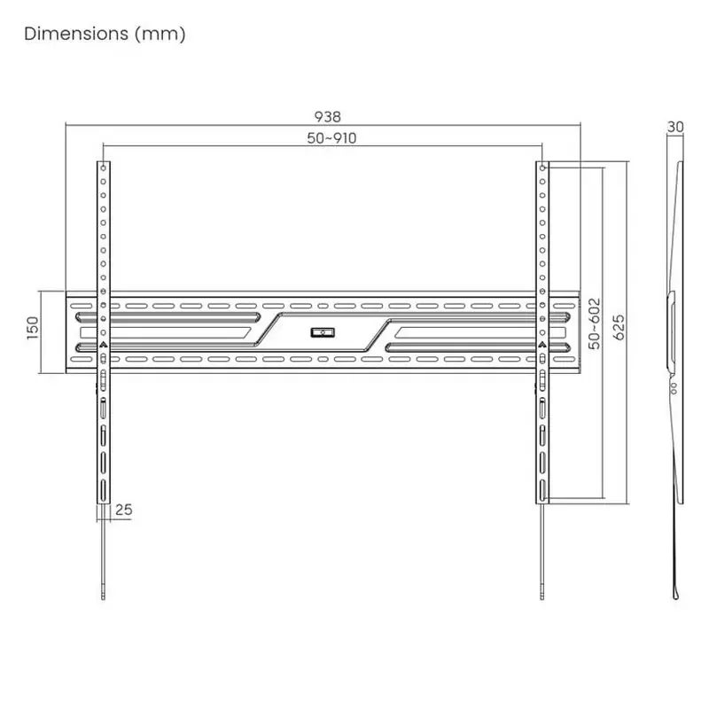Suport fixat pe perete Gembird WM-100F-01, Negru — foto 4