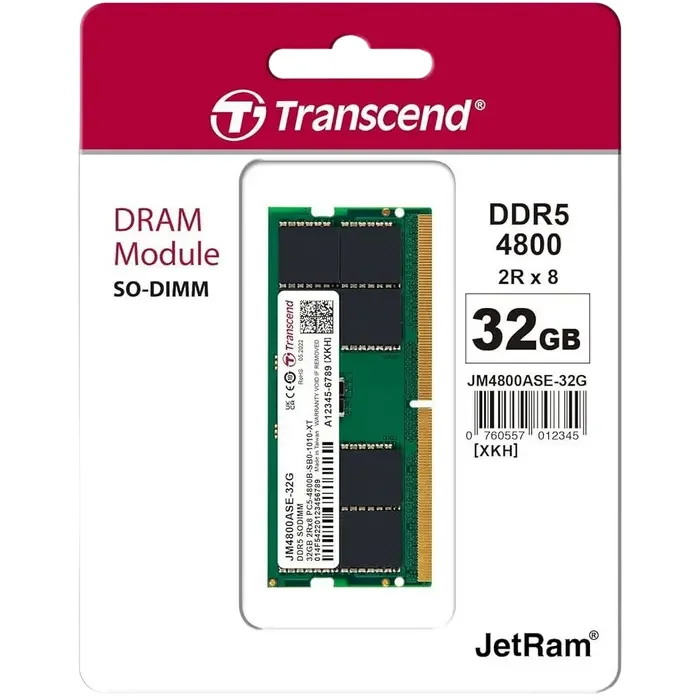 Memorie RAM Transcend JetRam, DDR5 SDRAM, 4800 MHz, 32 GB, JM4800ASE-32G — foto 2
