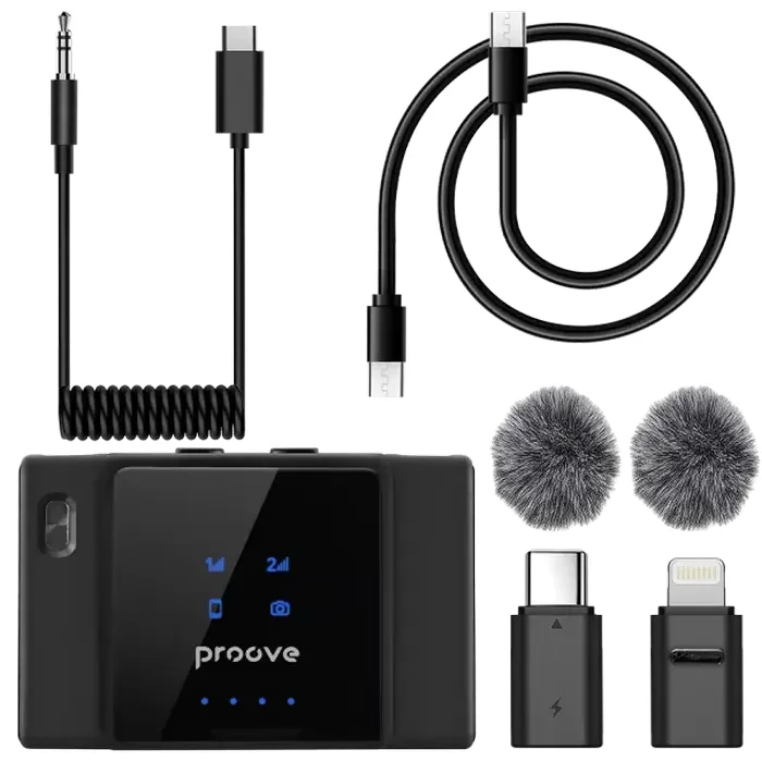 Microphone Wireless Microphone System Proove ToneLine (Lightning / Type-C / AUX), Black — foto 2