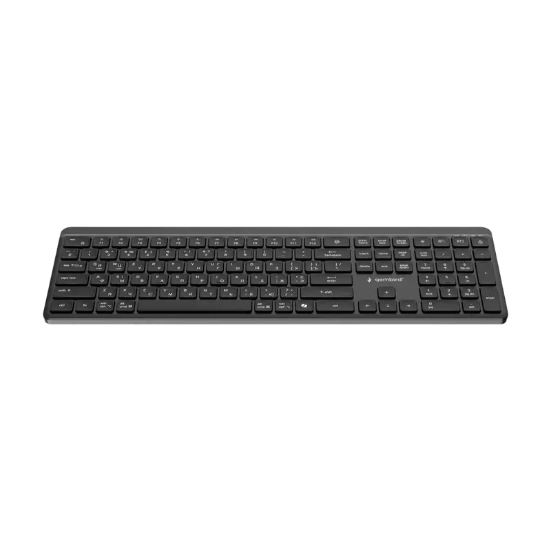 Wireless Keyboard Gembird Slim Pro Business KB-WPS-03-CYRL, Chocolate, 2.4Ghz, EN/RU, Black — foto 2