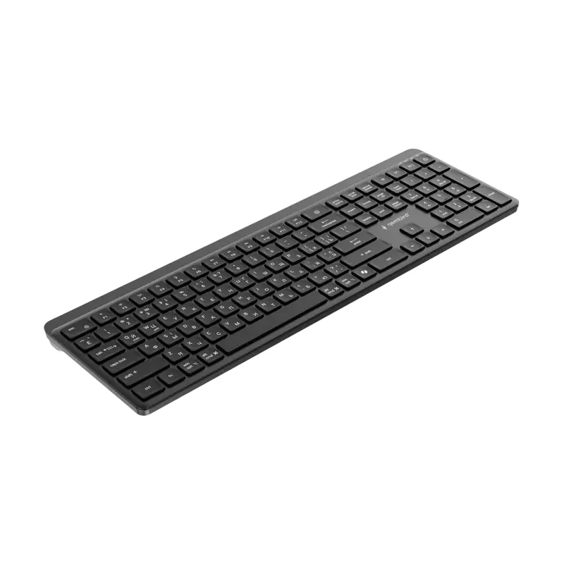 Wireless Keyboard Gembird Slim Pro Business KB-WPS-03-CYRL, Chocolate, 2.4Ghz, EN/RU, Black — foto 4