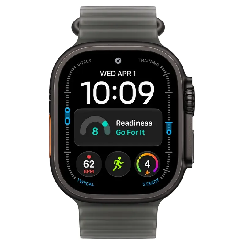 Apple Watch Ultra 4 GPS + Cellular, 49mm Black Titanium Case with Translucent Black Ocean Band MJAY4 — foto 3