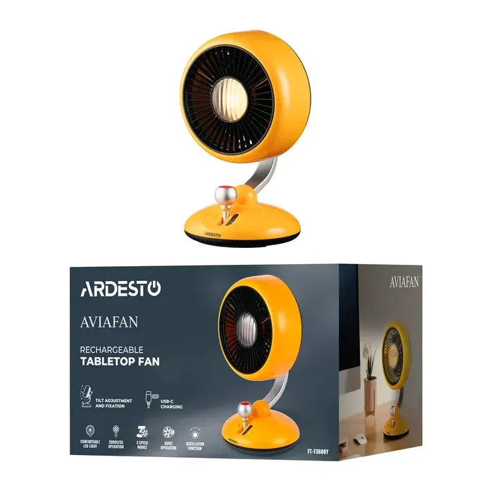 Вентилятор Ardesto FT-F3600Y, Жёлтый — foto 3