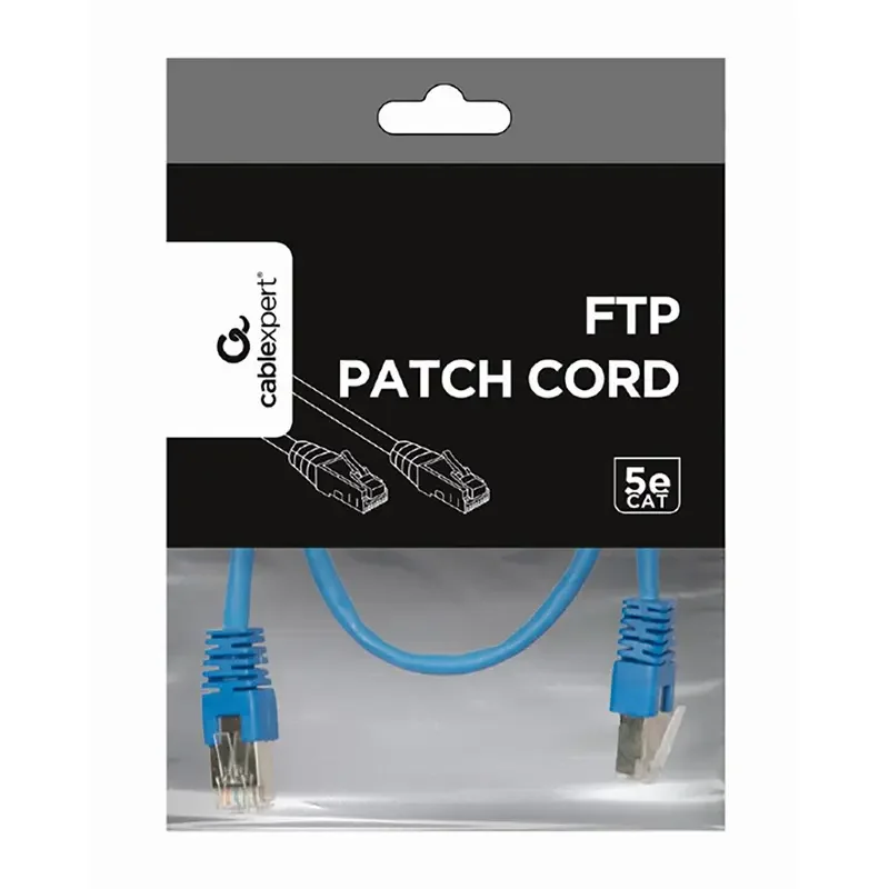 Патч-корд Cablexpert PP22-0.5M/B, Cat5e FTP, 0,5м, Синий — foto 2