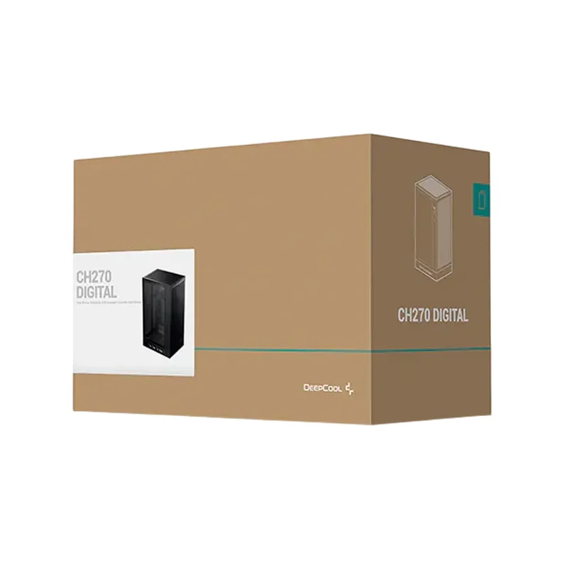 Компьютерный корпус Deepcool CH270 Digital, Mini-Tower, Без блока питания, Чёрный — foto 6