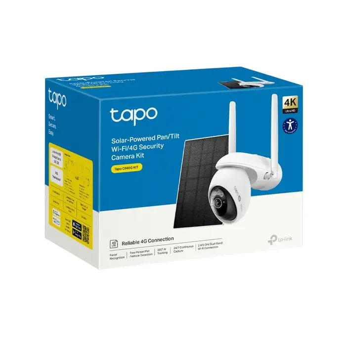 TP-Link Outdoor TAPO C665G KIT, 4K 8Mpix, IP65, Pan/Tilt, 4G/LTE, Battery Powered Security Camera + — foto 8