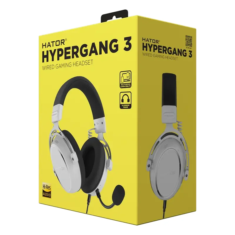 Gaming Headsets HATOR Hypergang 3, Wired Analog, White — foto 2