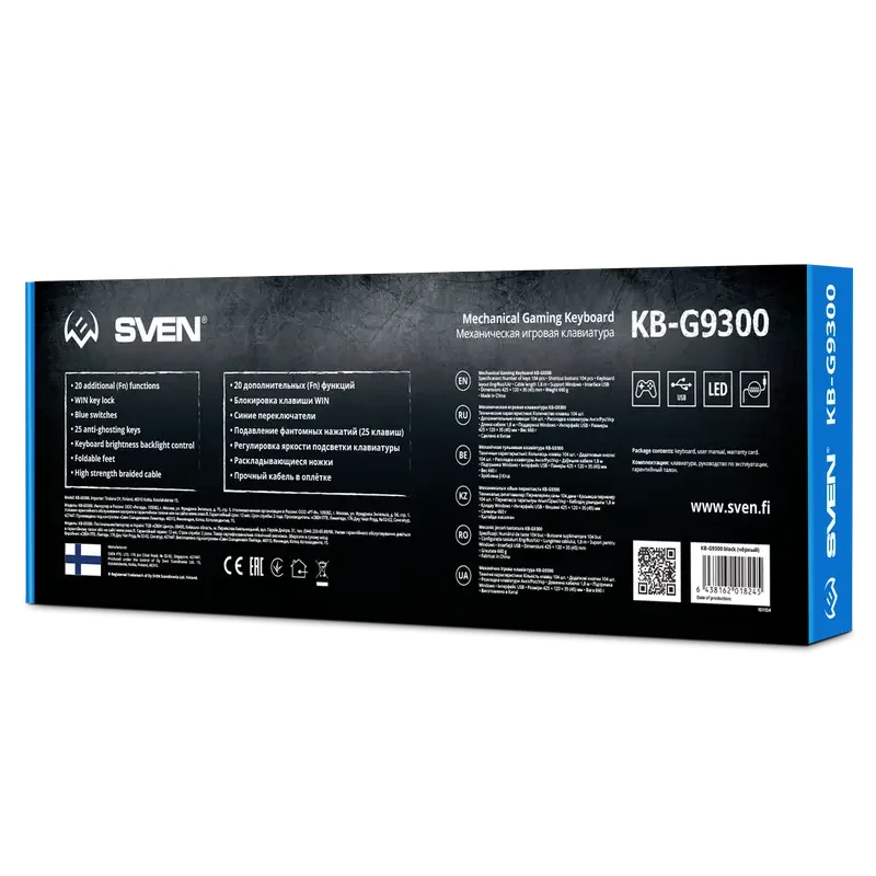 Клавиатура SVEN KB-G9300, Проводное, Чёрный — foto 8