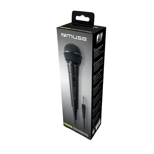 Microfon Karaoke MUSE MC-20 B, Cu fir, Negru — foto 3