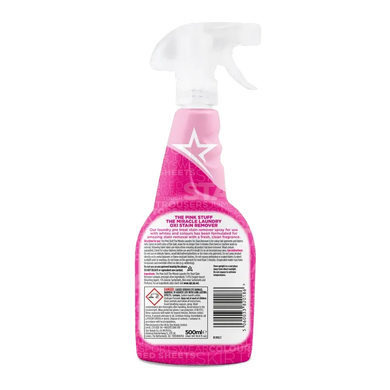Eliminator de pete The Pink Stuff Laundry Oxi Stain Remover, 500 ml — foto 2