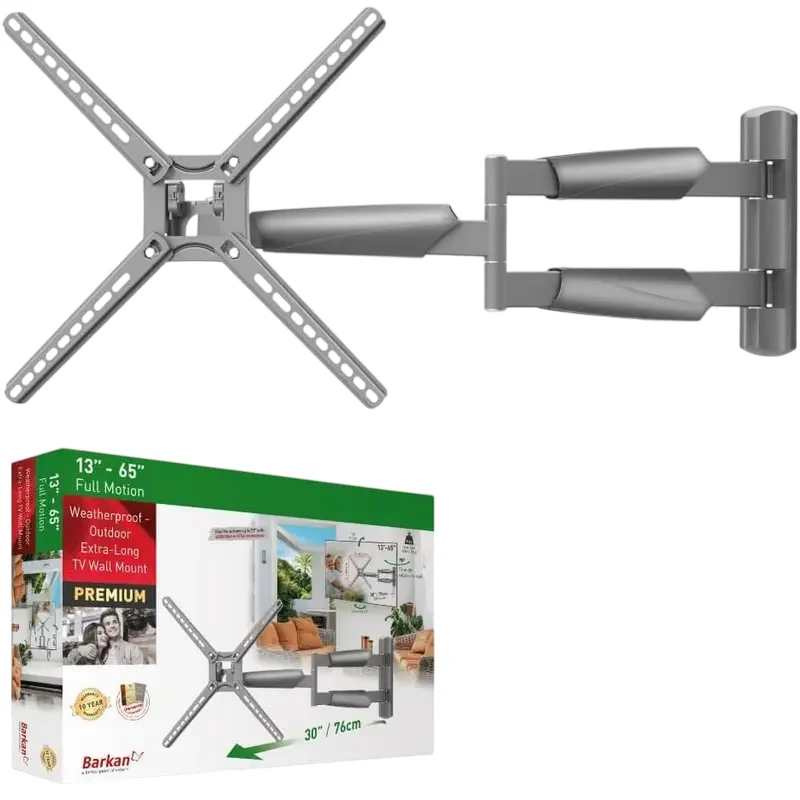 Wall Mount Barkan ''BM343XLOD'' Grey 13"-65" Move Long, max.36kg, VESA mm: up to 400x400mm — foto 3