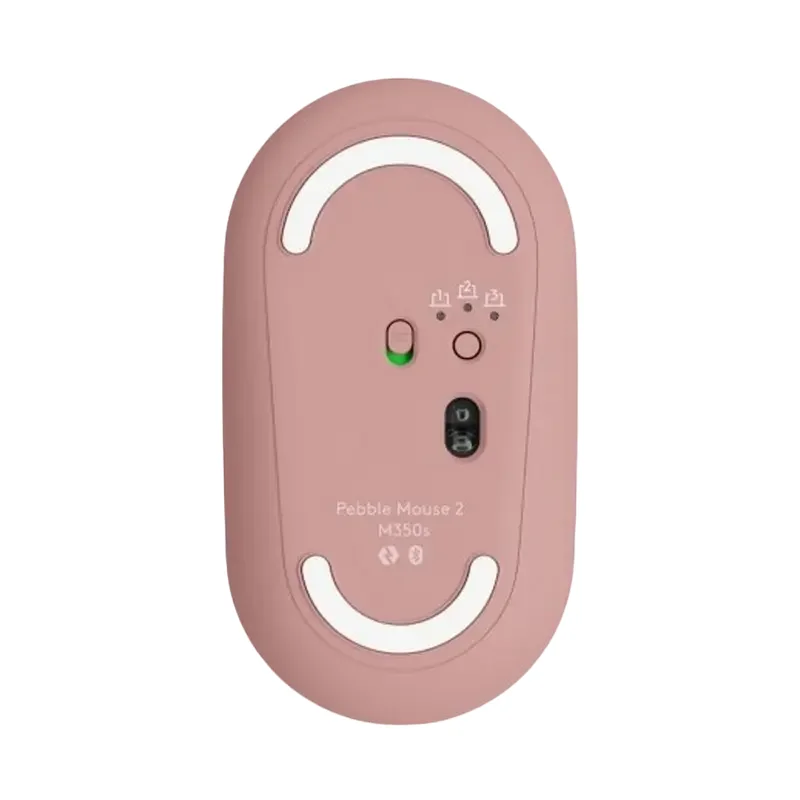 Mouse Wireless Logitech M350S, Roz — foto 3