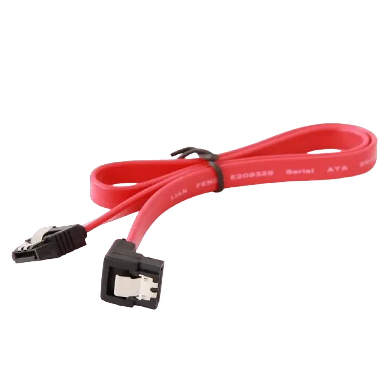 Cable Serial ATA III   10 cm data, 90 degree connector, metal clips, Cablexpert CC-SATAM-DATA90-0.1M — foto 3
