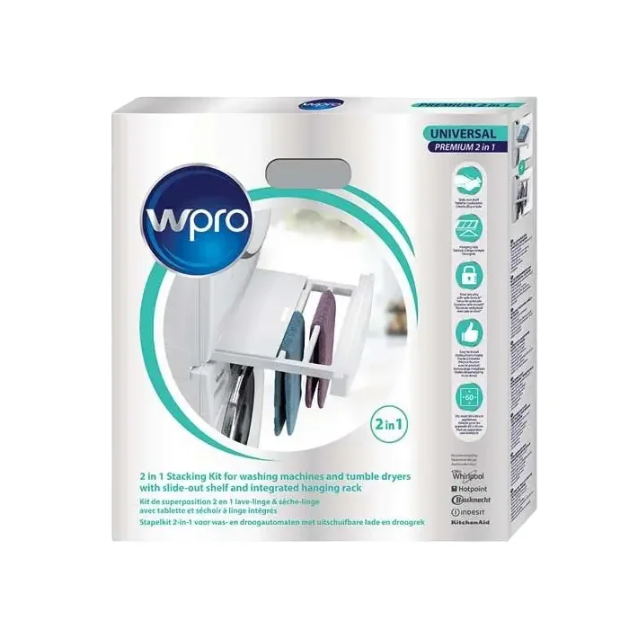 Kit montare verticala pentru uscatoare Whirlpool Wpro 484000008545, Alb — foto 2