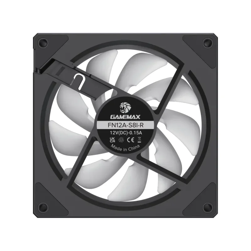 PC Case Fan GAMEMAX FN12A-S8I-R, Reversed, 120mm, ARGB, 24 LED, 9 blades, PWM, <31.21dB, 44.35 CFM, — foto 9