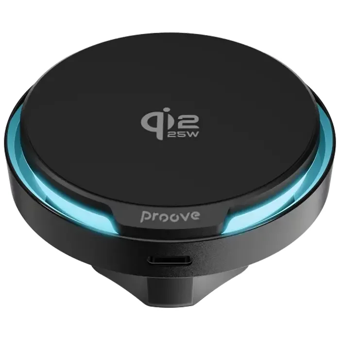 Car Mount With Wireless Charger Proove Spark Qi2.2 25W, Black — foto 7