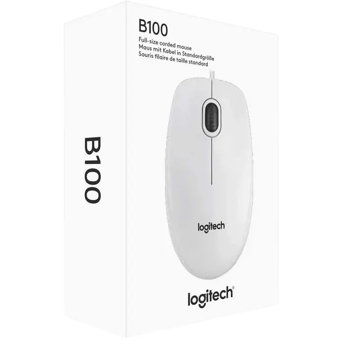 Mouse Logitech B100, Alb — foto 4
