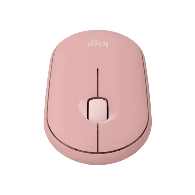 Mouse Wireless Logitech M350S, Roz — foto 4