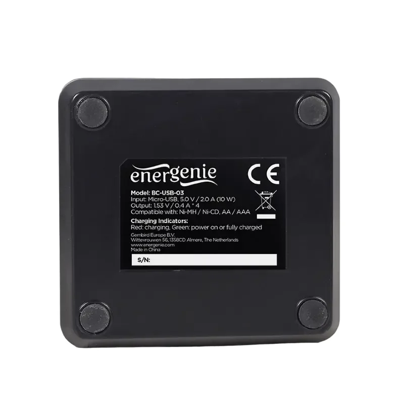 Battery Charger Gembird BC-USB-03, Black — foto 2