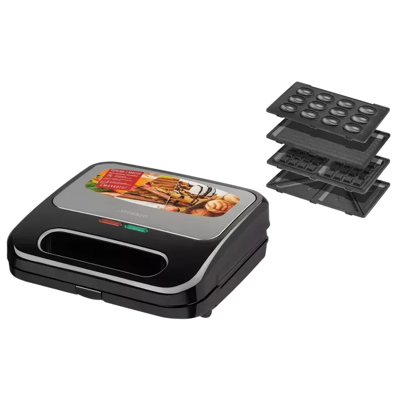 Multifunction Sandwich-Maker Ardesto SM-H400S, Black | Stainless Steel — foto 4