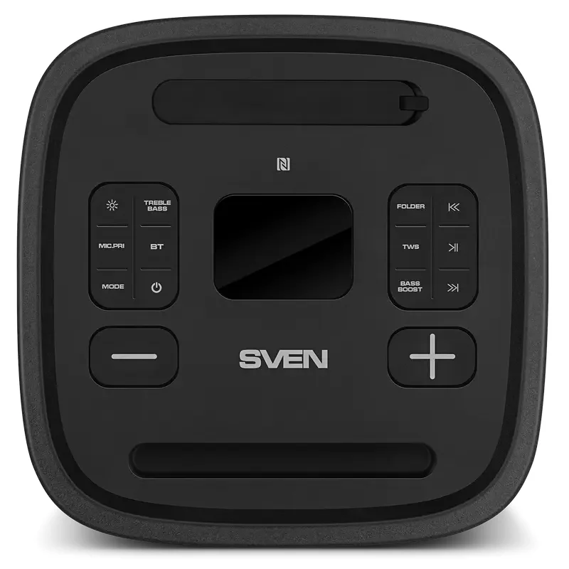 Partybox SVEN "PS-1250" 300W, TWS, IPx4, Bluetooth, FM, USB, microSD, LED-display, 13500mA*h, Black — foto 4