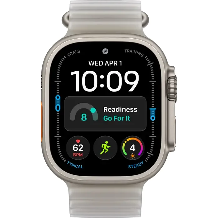 Apple Watch Ultra 4 GPS + Cellular, 49mm Natural Titanium Case with Translucent Grey Ocean Band MJAD — foto 3